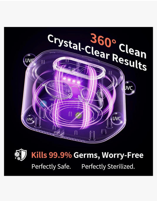 47kHz Ultrasonic Jewelry Cleaner, 600ml Ultrasonic Retainer Cleaner Machine