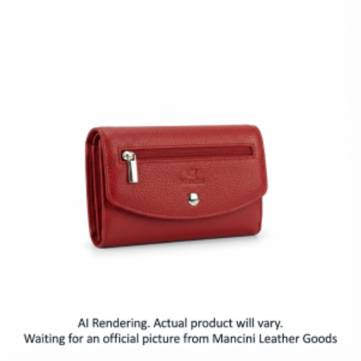 Porte-monnaie femme en cuir grainé RFID