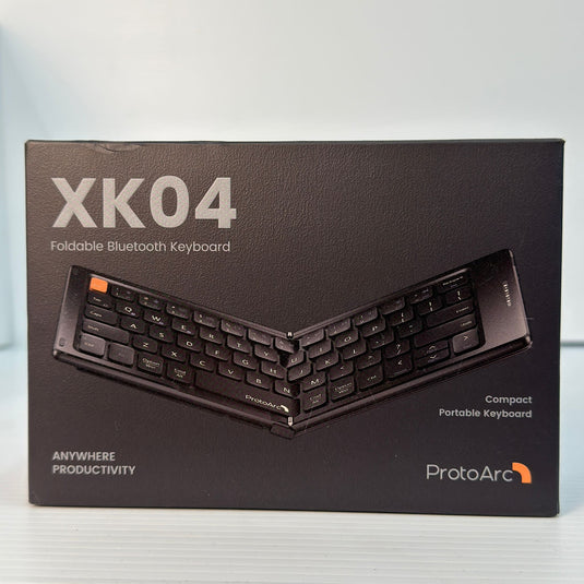 ProtoArc XK04 Foldable Compact Keyboard for Phone and Tablet, Black