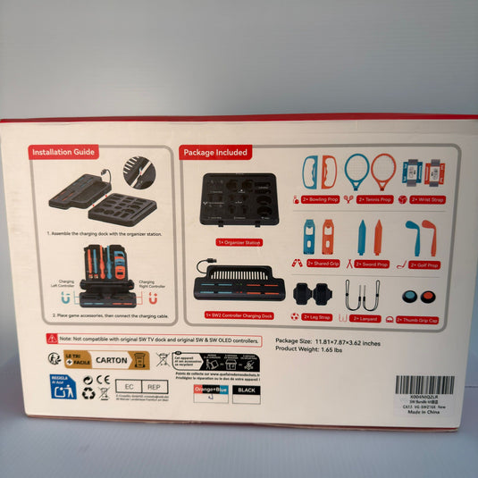 Nintendo Switch 2 Sports Accessories Bundle with Charger & Organizer