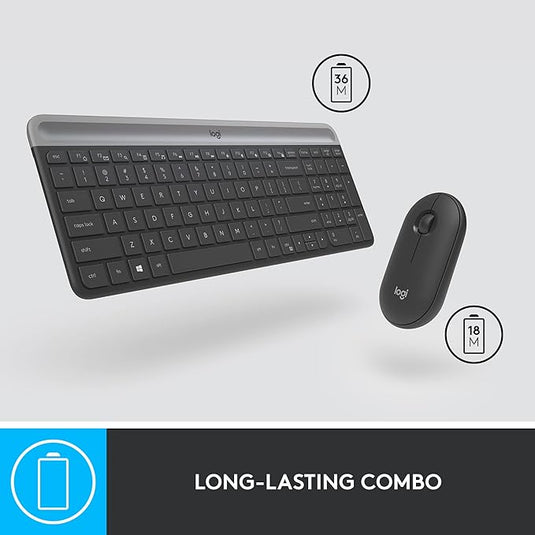 Ensemble clavier et souris sans fil minces Logitech MK470