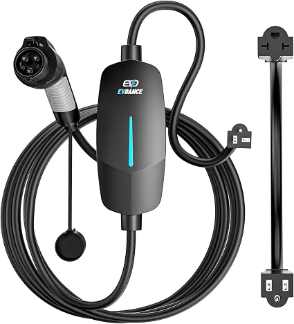 Chargeur EVDANCE EV Niveau 1 - Chargeur portable J1772 pour la maison