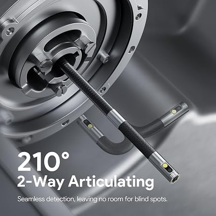 DEPSTECH Dual-Lens Articulating Borescope with 4.5" Screen & 1080P Camera
