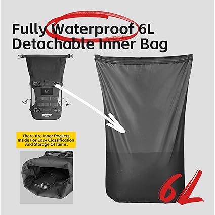 Rhinowalk Motorcycle Crash Bar Bag Waterproof Motorcycle Frame Bag Saddle Side Bag 6L with Shoulder