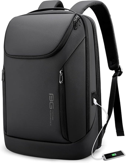 BANGE Business Smart Backpack Waterproof fit 15.6 Inch Laptop Backpack with USB Charging Port,Travel Durable Backpack