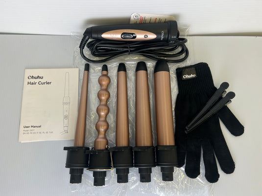 Ohuhu 5 in 1 Curling Wand Set
