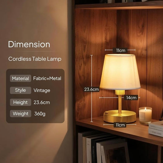 Rechargeable Cordless Table Lamp, 2700K Warm White, Dimmable