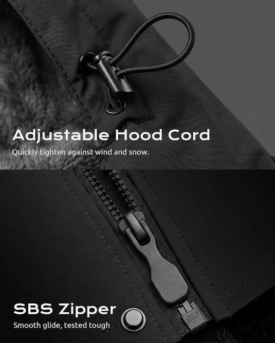 Yufawow Men's Waterproof Thermal Winter Ski Jacket