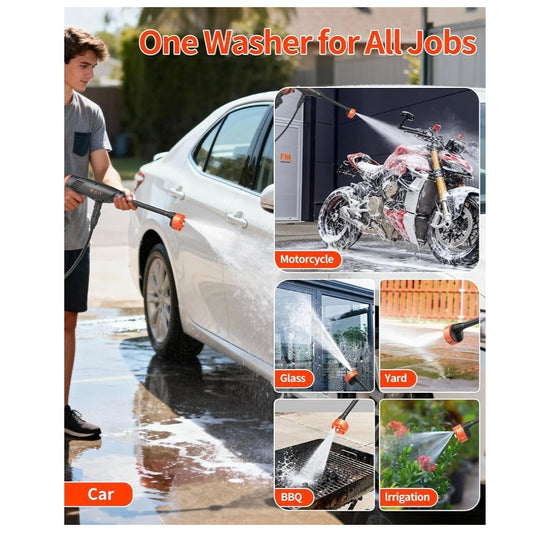 Blissthrill 1480PSI Cordless Pressure Washer with Battery & Foam Cannon