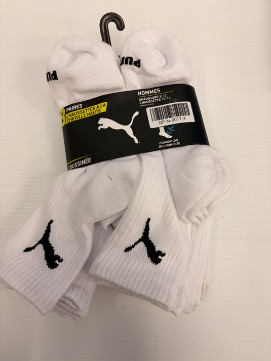 PUMA Chaussettes de sport coussinées quart de hauteur pour homme (lot de 8)