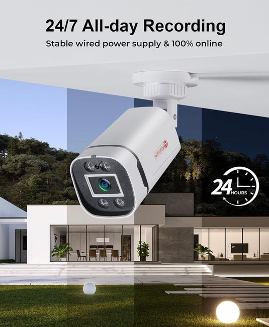 Wired Security Camera System, 4X 5MP Camera, 8CH DVR with 512GB HDD