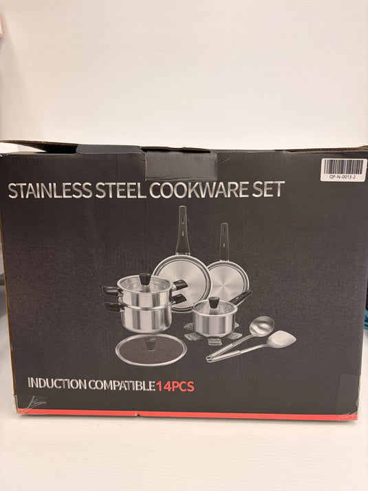 12-piece Stainless-Steel Cookware Set