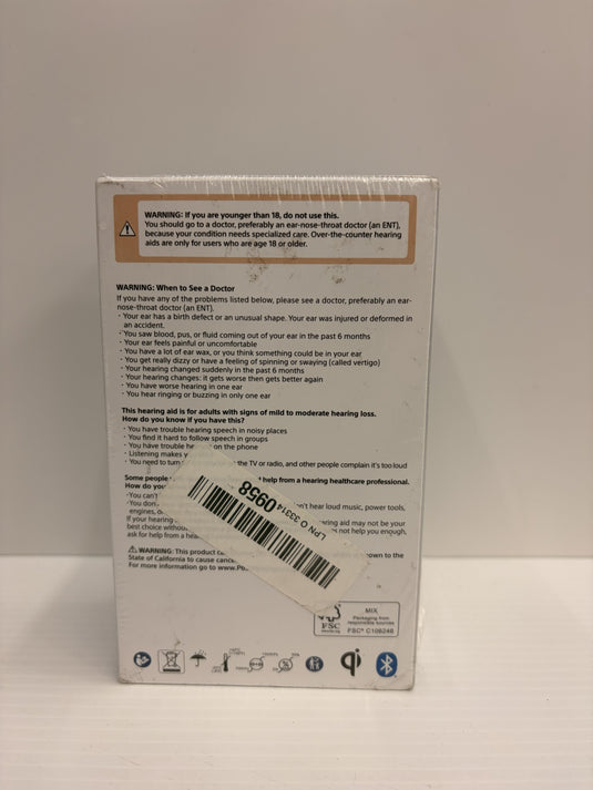 Sony CRE-E10 Rechargeable Self-Fitting OTC Hearing Aid