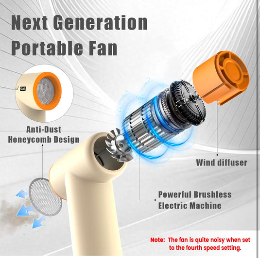 Ventilateur portable turbo de poche, 85000 tr/min