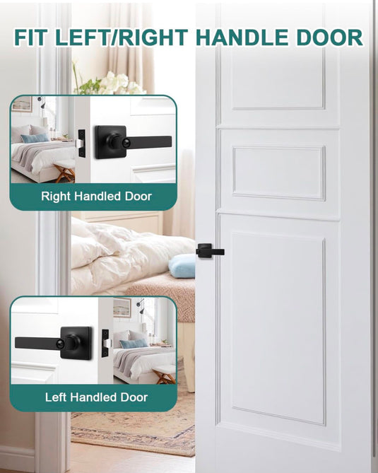 GOBEKOR Matte Black Door Handles Interior 10 Pack