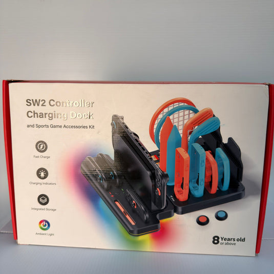 Nintendo Switch 2 Sports Accessories Bundle with Charger & Organizer