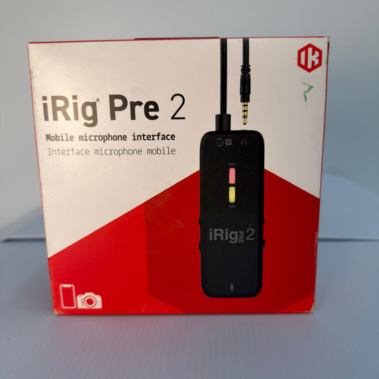 IK Multimedia iRig Pre 2 XLR Mic Interface with Phantom Power