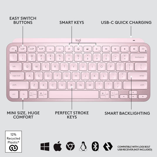 MX KEYS MINI PINK KEYBOARD