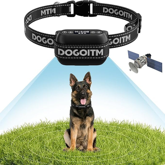 Wireless Dog Fence System, Wireless Gps Collar with 3 Correction Modes, Pet Containment System with Intelligent Signal Ia, Electric Dog Fence Collar