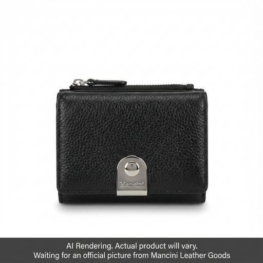 Porte-monnaie femme en cuir grainé RFID