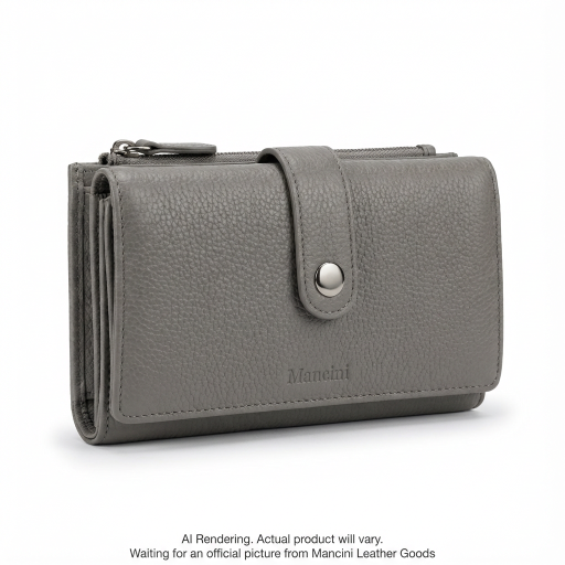 Porte-monnaie femme en cuir grainé RFID