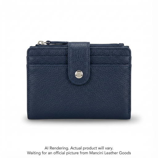 Porte-monnaie femme en cuir grainé RFID
