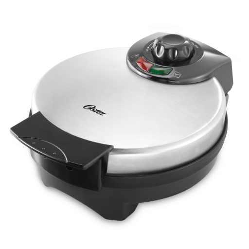 Oster CKSTWF2000033 8-Inch Belgian Waffle Maker ? Adjustable Temperature Control & Stainless Steel