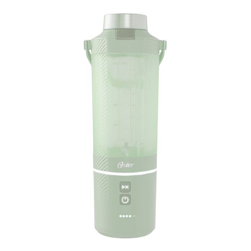 Oster 2227609 GoMAX Mixeur Portable Vert Matcha ? Mixeur Personnel Rechargeable USB-C de 590 ml avec Technologie Anti-Bourrage