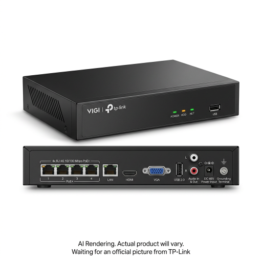 4 Channel PoE Network Video Recorder- Built in 2TB HDD