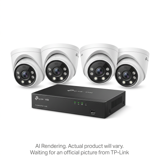 VIGI 4MP Full-Color Turret IPC & 4 Channel PoE+ NVR KIT