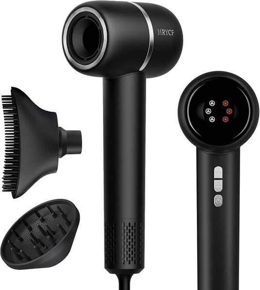 Sèche-cheveux avec brosse lissante, sèche-cheveux haute vitesse 160 000 tr/min
