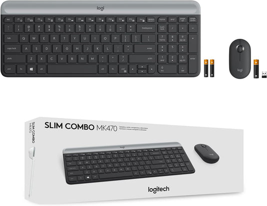 Ensemble clavier et souris sans fil minces Logitech MK470
