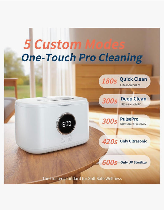 47kHz Ultrasonic Jewelry Cleaner, 600ml Ultrasonic Retainer Cleaner Machine