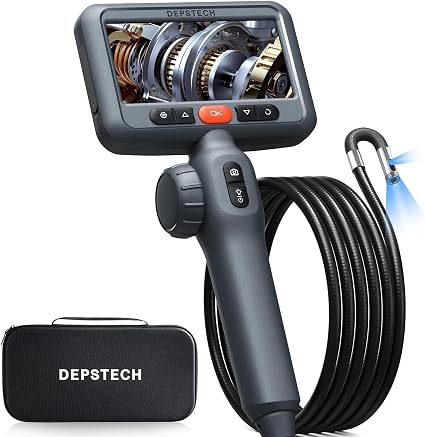 DEPSTECH Dual-Lens Articulating Borescope with 4.5" Screen & 1080P Camera