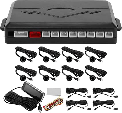 Motoforti Auto Vehicle Reverse Backup Radar System Reverse 8 Parking Sensor
