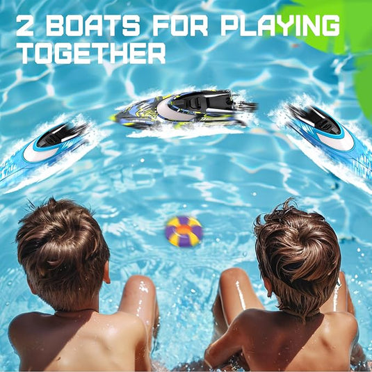 Bateau RC BEZGAR, 2 packs de bateaux RC rapides de 30 cm, 30 km/h