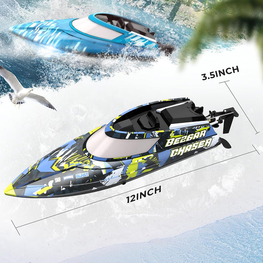 Bateau RC BEZGAR, 2 packs de bateaux RC rapides de 30 cm, 30 km/h