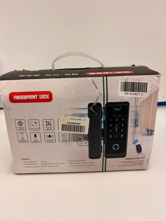 Smart Fingerprint Glass Door Lock