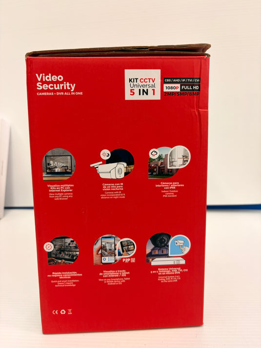 Wired Security Camera System, 4X 5MP Camera, 8CH DVR with 512GB HDD