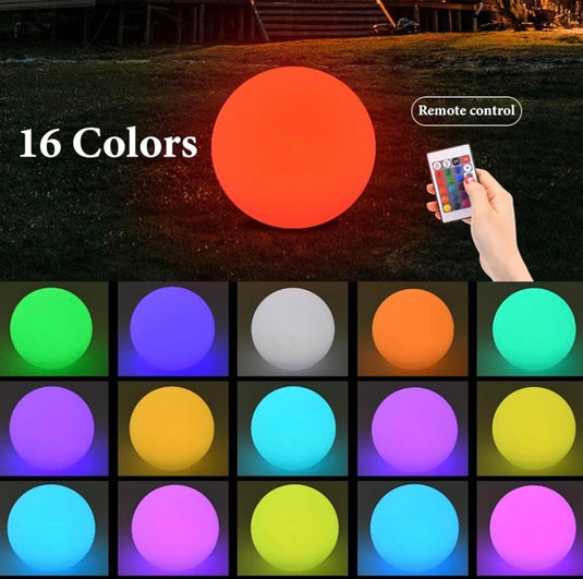 Solar Ball Lights Outdoor 16 Colors Rechargeable