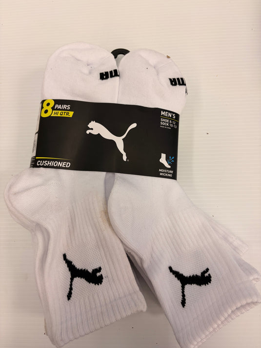 PUMA Chaussettes de sport coussinées quart de hauteur pour homme (lot de 8)