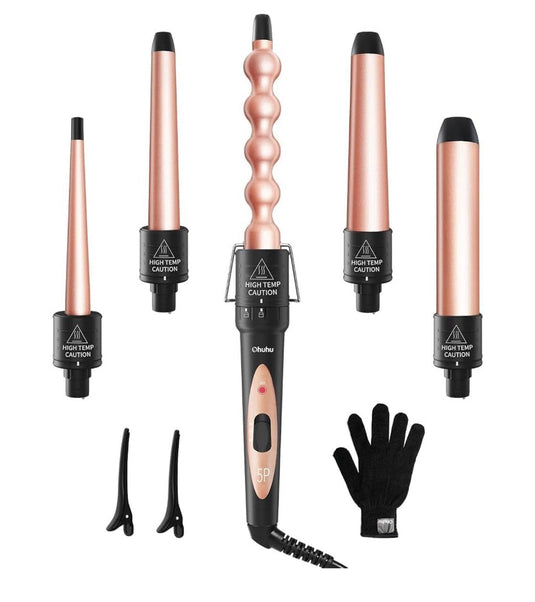 Ohuhu 5 in 1 Curling Wand Set