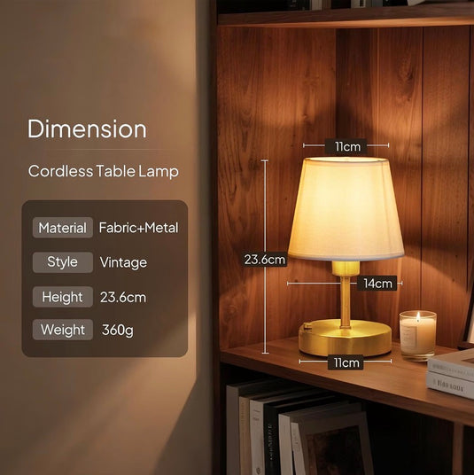 Rechargeable Cordless Table Lamp, 2700K Warm White, Dimmable