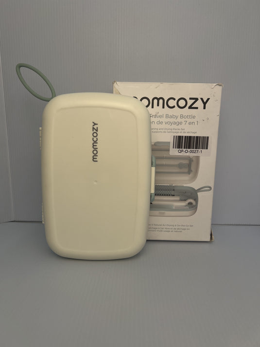 Momcozy 7-in-1 Bottle Brush Set with Drying Rack for Home & Travel, Green