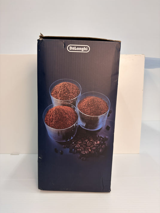 Moulin à café Delonghi à meules coniques en acier inoxydable, argent