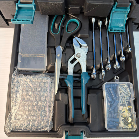 Sundpey 379 Pcs Portable Complete Home and Auto Tool Kit with Drawer Blue