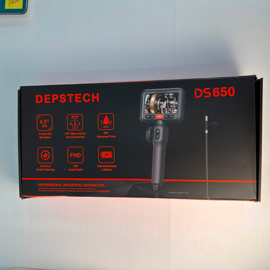 DEPSTECH Dual-Lens Articulating Borescope with 4.5" Screen & 1080P Camera